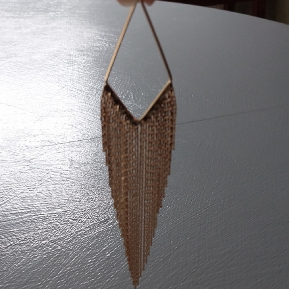 Elegant Gold Dangle Earrings - Picture 4 of 4